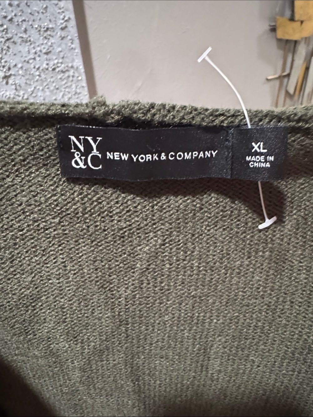 New York & Company Olive Green Knit Sweater - Picture 4 of 4